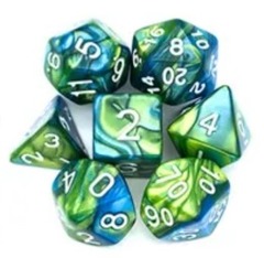 Set de 7 dados Color Mixed - Azul y Verde (AC-BL11)